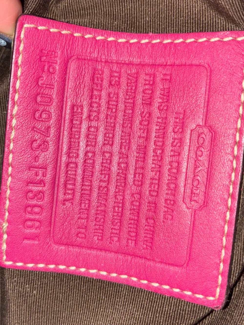 Coach Fuchsia Pink Pebbled Leather Shoulder Bag with Turn-Lock